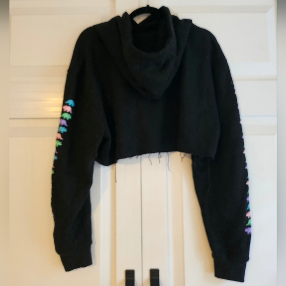 The Try Guys Tryceratops Line Crop Hoodie - Picture 3 of 5